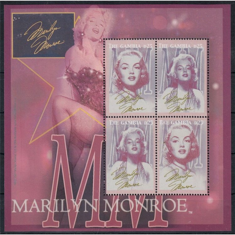 GAMBIA 2004 Marilyn Monroe MF MNH**
