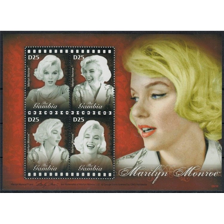 GAMBIA 2008 Marilyn Monroe 4v MNH**