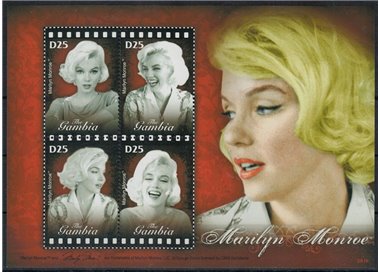 GAMBIA 2008 Marilyn Monroe 4v MNH**