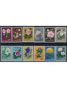GIAPPONE 1961 Fiori - Flowers 12v MNH**