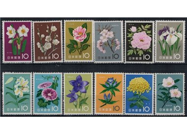 GIAPPONE 1961 Fiori - Flowers 12v MNH**