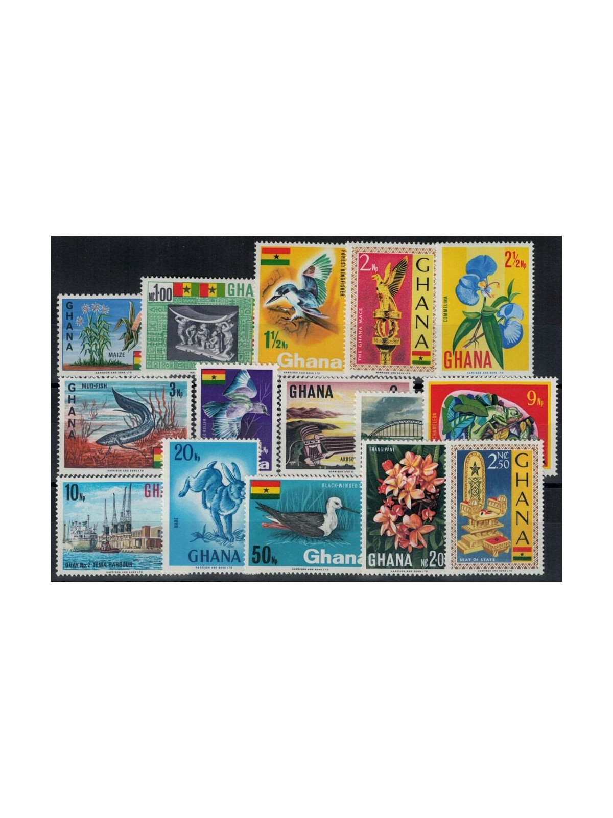 GHANA 1967 Definitives 15v MNH**