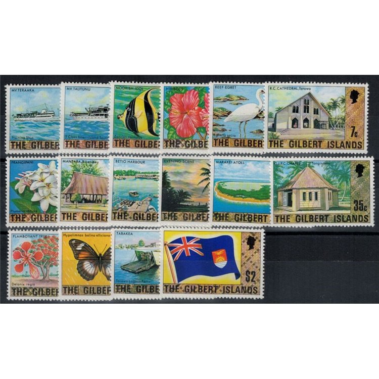 GILBERT ISLANDS 1976 Ordinary series 16v MNH**