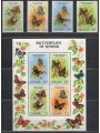 GHANA 1982 Flowers and butterflies 4v + 1 s/s MNH**
