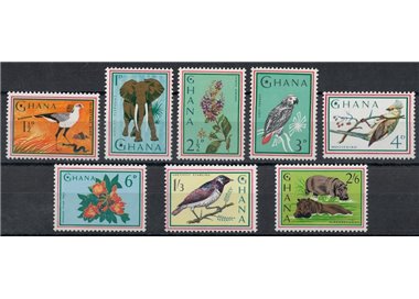 GHANA 1965 Flora and fauna 8v MNH**