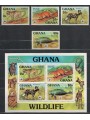 GHANA 1977 Fauna, animali 4v + 1 BF MNH**