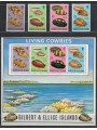 GILBERT & ELLICE ISLANDS 1975 Shells 4 v + 1 s/s