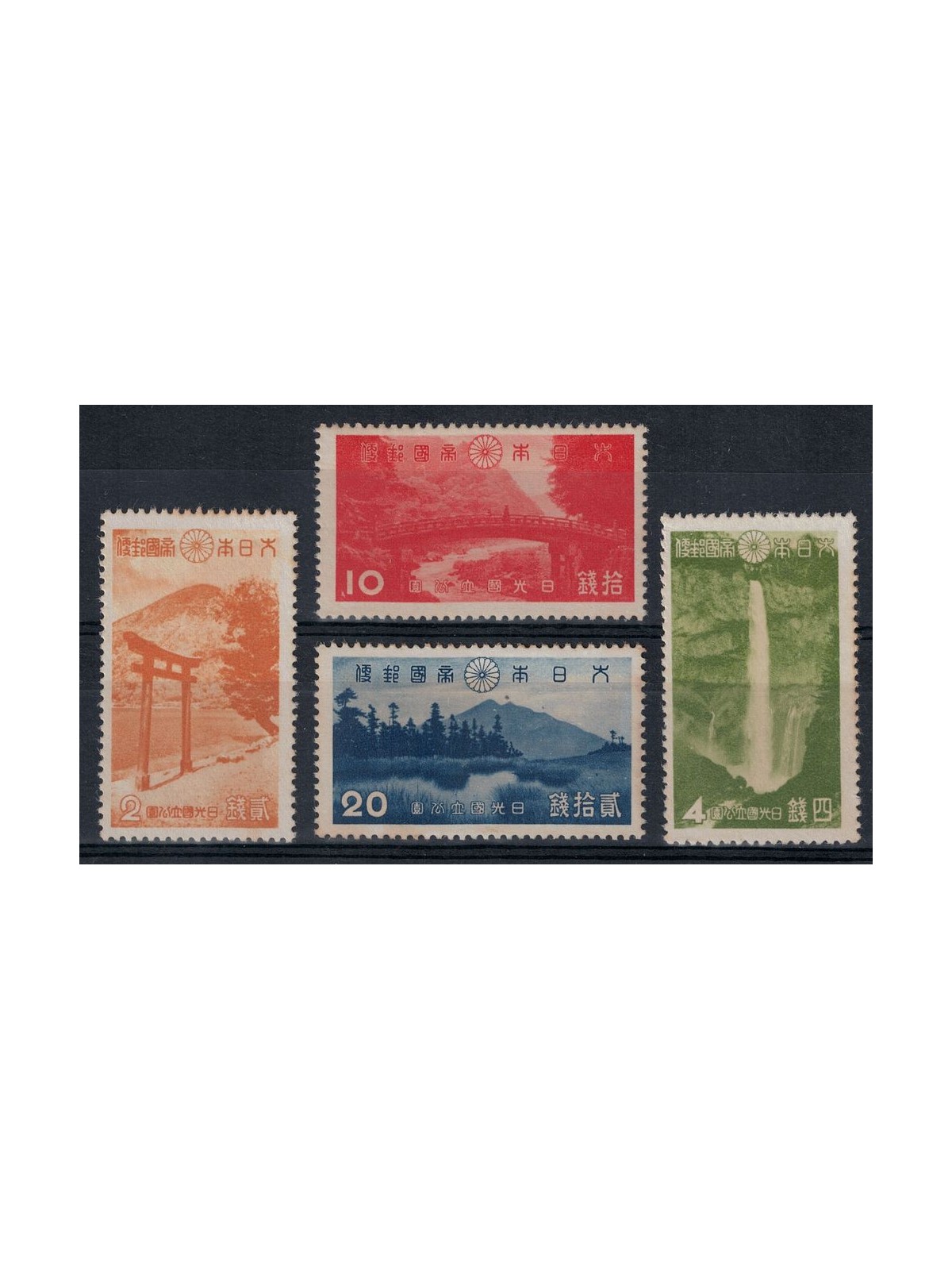GIAPPONE 1938 Parco nazionale di Nikko 4v MNH**