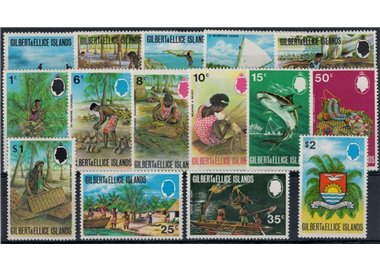 GILBERT & ELLICE ISLANDS 1970/71 Ordinari - Definitives 15 v