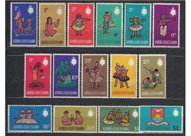 GILBERT & ELLICE ISLANDS 1968 Ordinary, folklore - Definitives, folklore 15 v