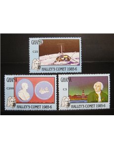 GHANA 1987 Halley's Comet 3v MNH**