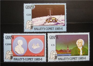 GHANA 1987 Halley's Comet 3v MNH**