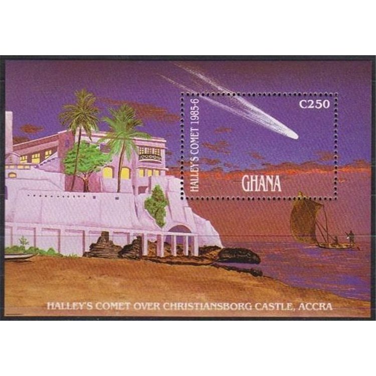 GHANA 1987 Halley's Comet - Halleys comet s/s MNH**