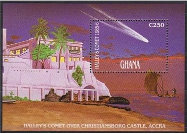 GHANA 1987 Halley's Comet - Halleys comet s/s MNH**