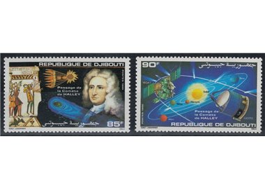 DJIBOUTI 1986 Halley's Comet 2v MNH**
