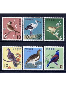 JAPAN 1963-64 Protected Birds 6v MNH**