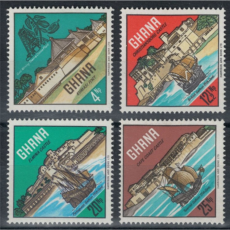 GHANA 1967 Castles and monuments 4v MNH**