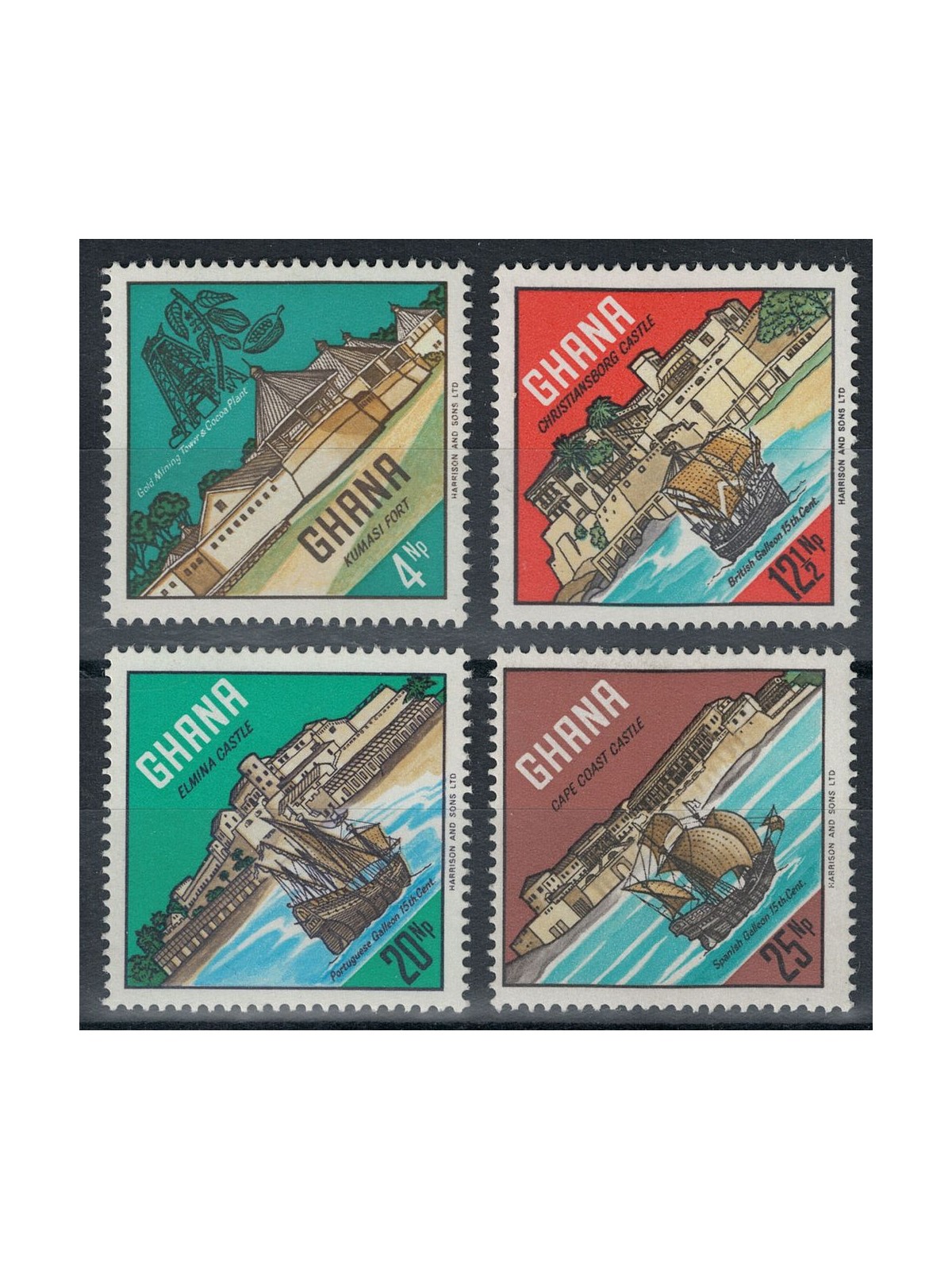 GHANA 1967 Castelli e monumenti 4v MNH**