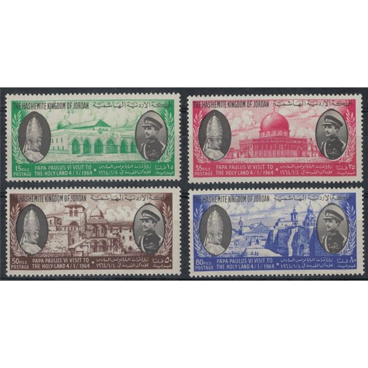 JORDAN 1964 Pope's Travels 4v MNH**