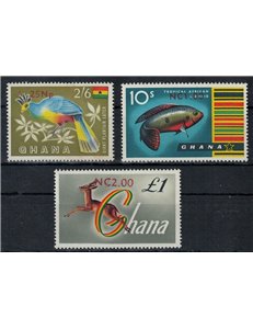GHANA 1967 Ordinary series (overprinted) 3v MNH**