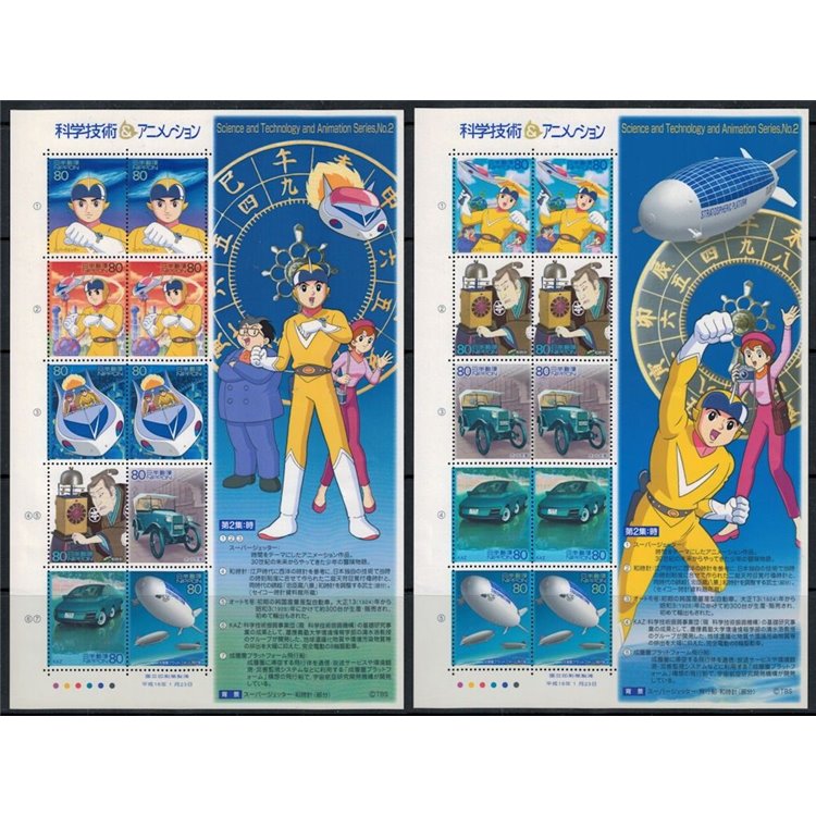 JAPAN 2004 Science and Technology, Animated Film (II) 20v MNH**