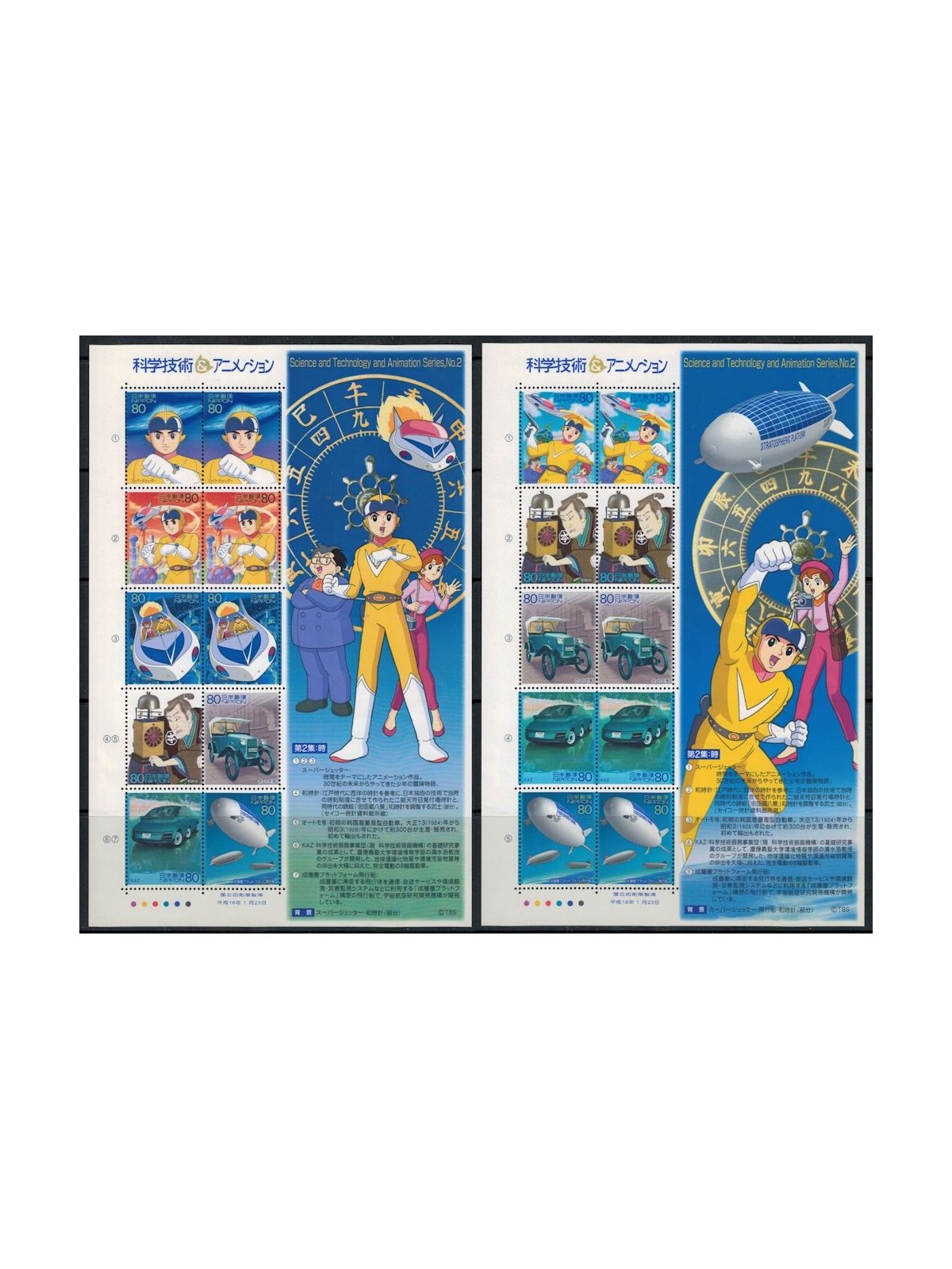JAPAN 2004 Science and Technology, Animated Film (II) 20v MNH**