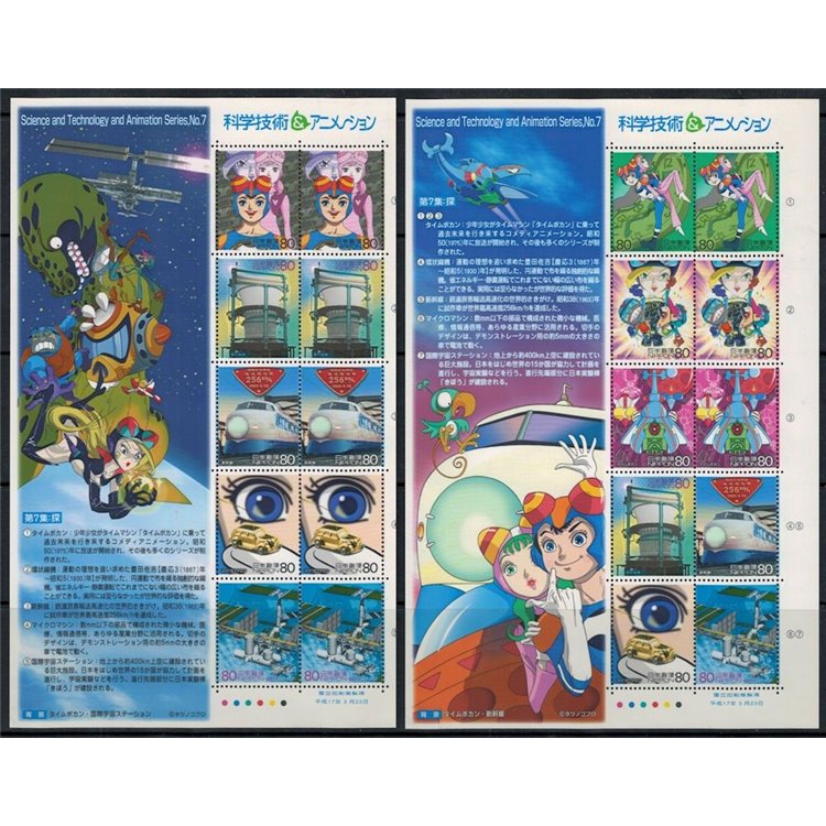 JAPAN 2005 Science and Technology, Animated Film (VII) 20v MNH**