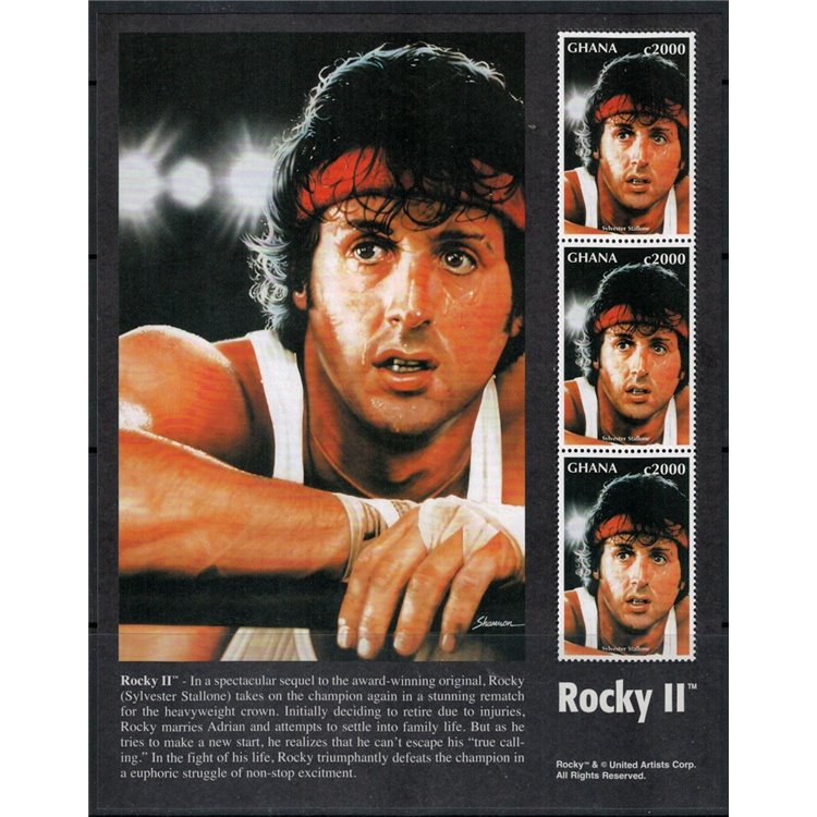 GHANA 1998 Sylvester Stallone (Rocky II) m/s MNH**