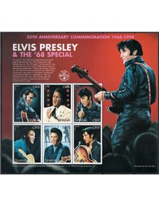 GHANA 1998 Elvis Presley & The '68 Special 6v MNH**