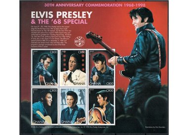 GHANA 1998 Elvis Presley & The '68 Special 6v MNH**