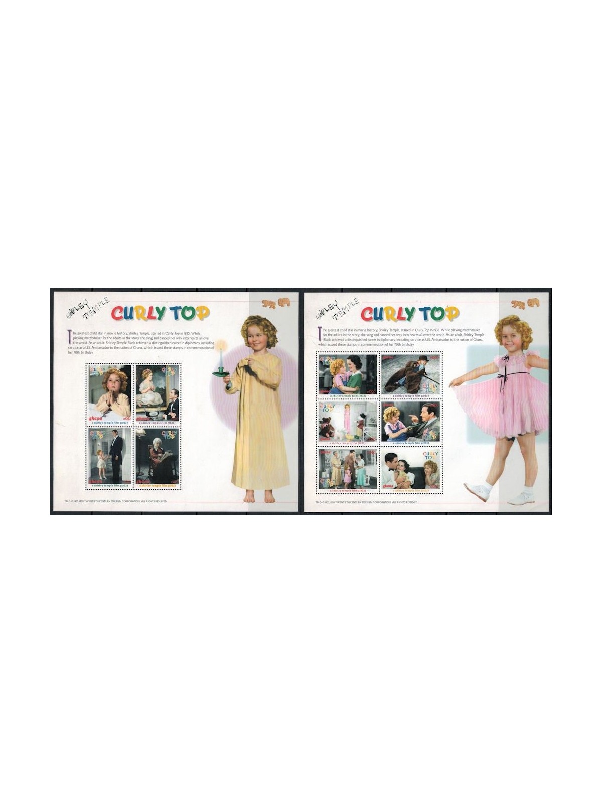 GHANA 1999 Shirley Temple (Curly Top) 10v MNH**