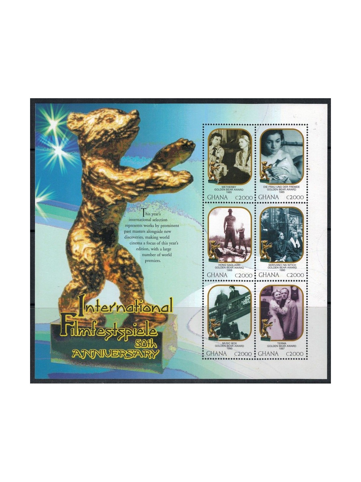 GHANA 2000 International Film Festival 6v MNH**