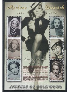 GHANA 2003 Marlene Dietrich 6v MNH**