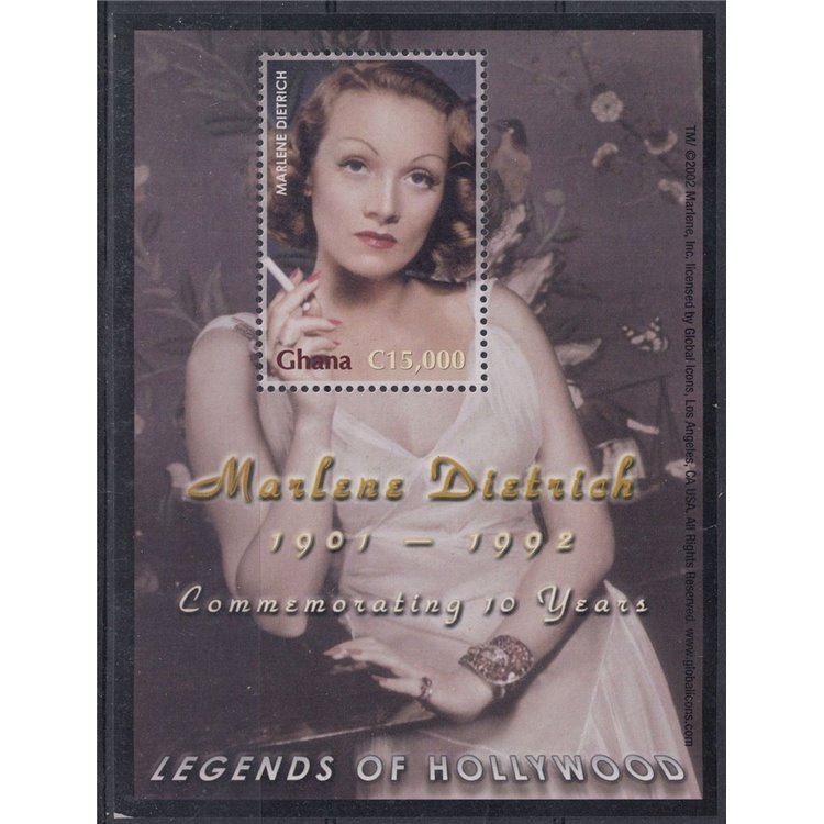 GHANA 2003 Marlene Dietrich s/s MNH**