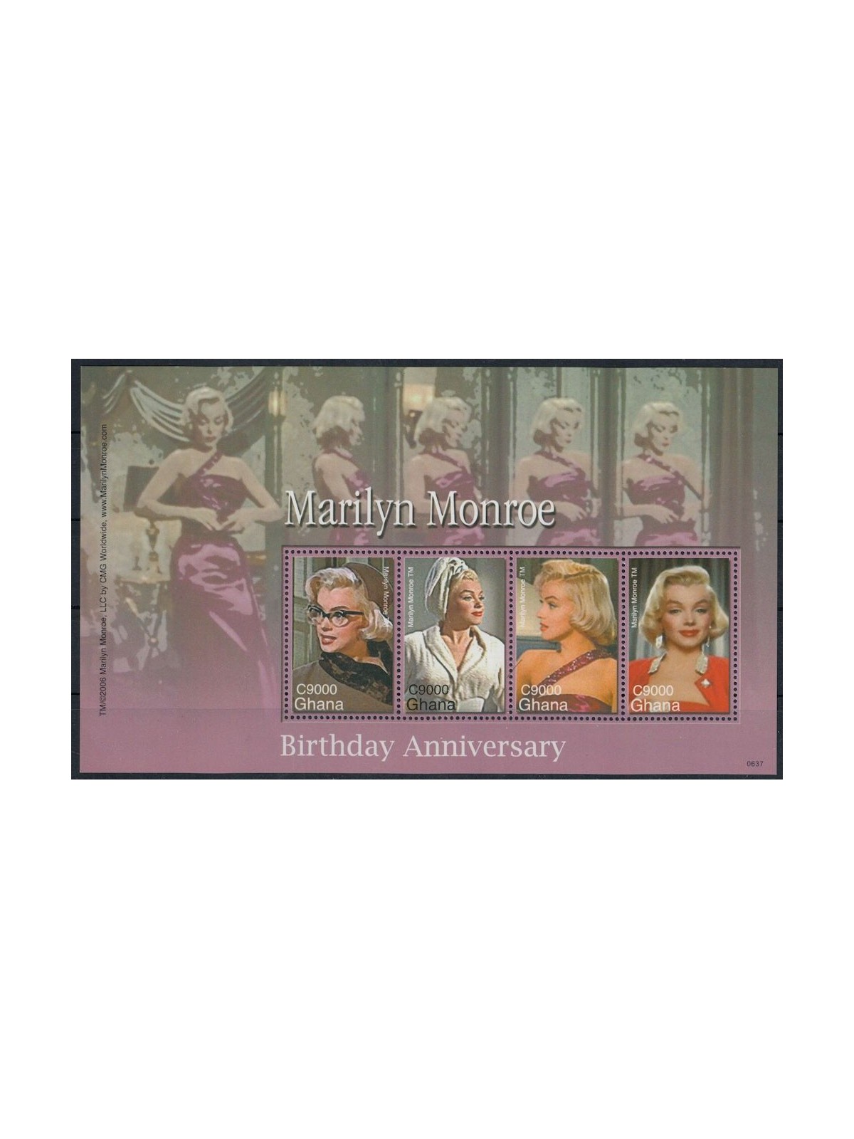 GHANA 2006 Marilyn Monroe 4v MNH**