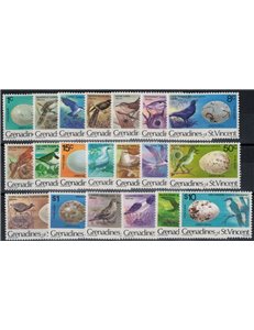 GRENADINES OF ST. VINCENT 1978 Ordinary, birds - Birds 20 v (with year 1978)