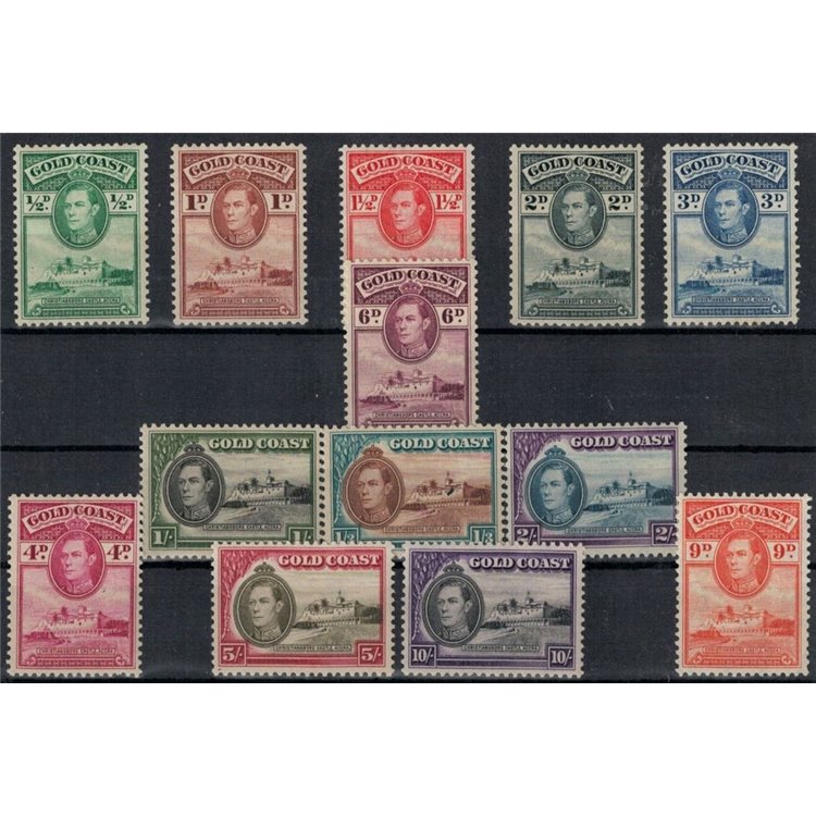 GOLD COAST 1938 Serie ordinaria 13v MH*