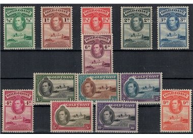 GOLD COAST 1938 Serie ordinaria 13v MH*
