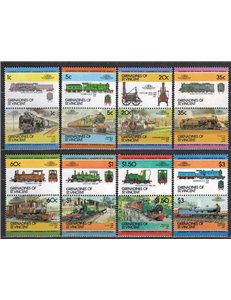 GRENADINES OF ST. VINCENT 1984 Locomotives, trains 16v MNH**