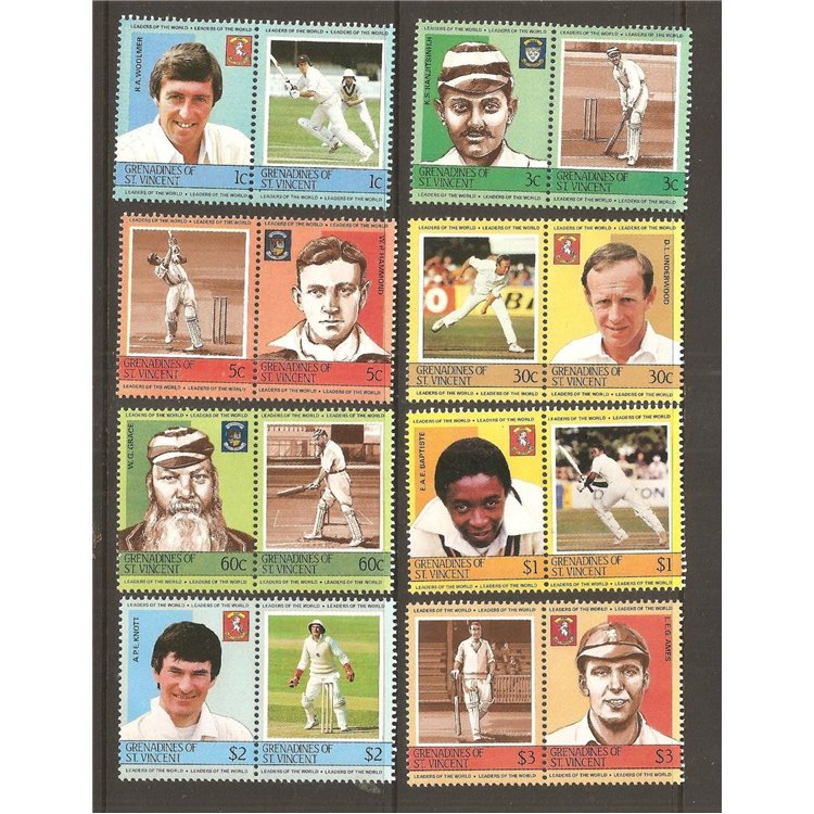 GRENADINES OF ST. VINCENT 1984 Cricket 8x2v MNH**