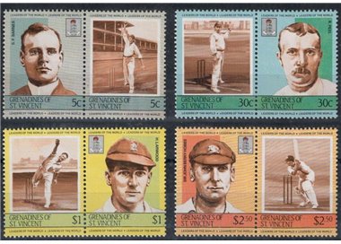 GRENADINES OF ST. VINCENT 1984 Cricket 4x2v MNH**