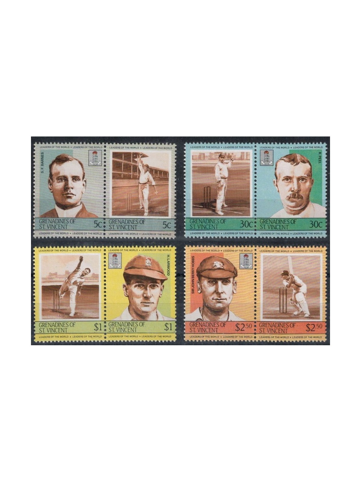 GRENADINES OF ST. VINCENT 1984 Cricket 4x2v MNH**