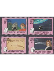 GRENADA GRENADINES 1986 Halley's Comet 4v MNH**