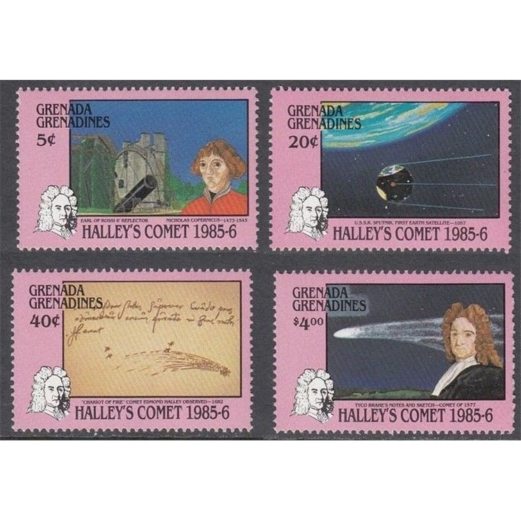 GRENADA GRENADINES 1986 Halley's Comet 4v MNH**