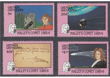 GRENADA GRENADINES 1986 Halley's Comet 4v MNH**