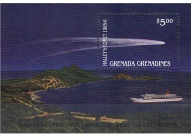 GRENADA GRENADINES 1986 Cometa di Halley BF MNH**