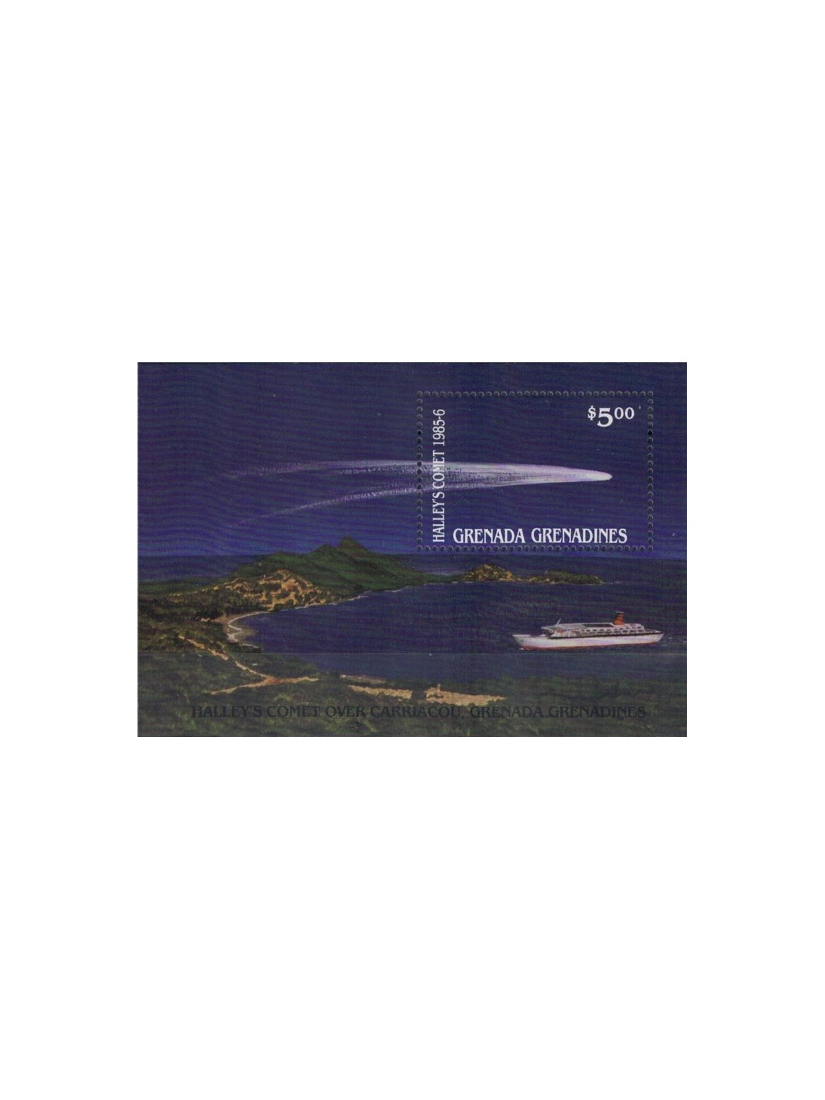 GRENADA GRENADINES 1986 Halley's Comet s/s MNH**