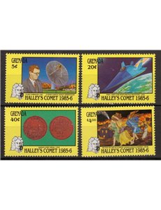GRENADA 1986 Cometa di Halley 4v MNH**