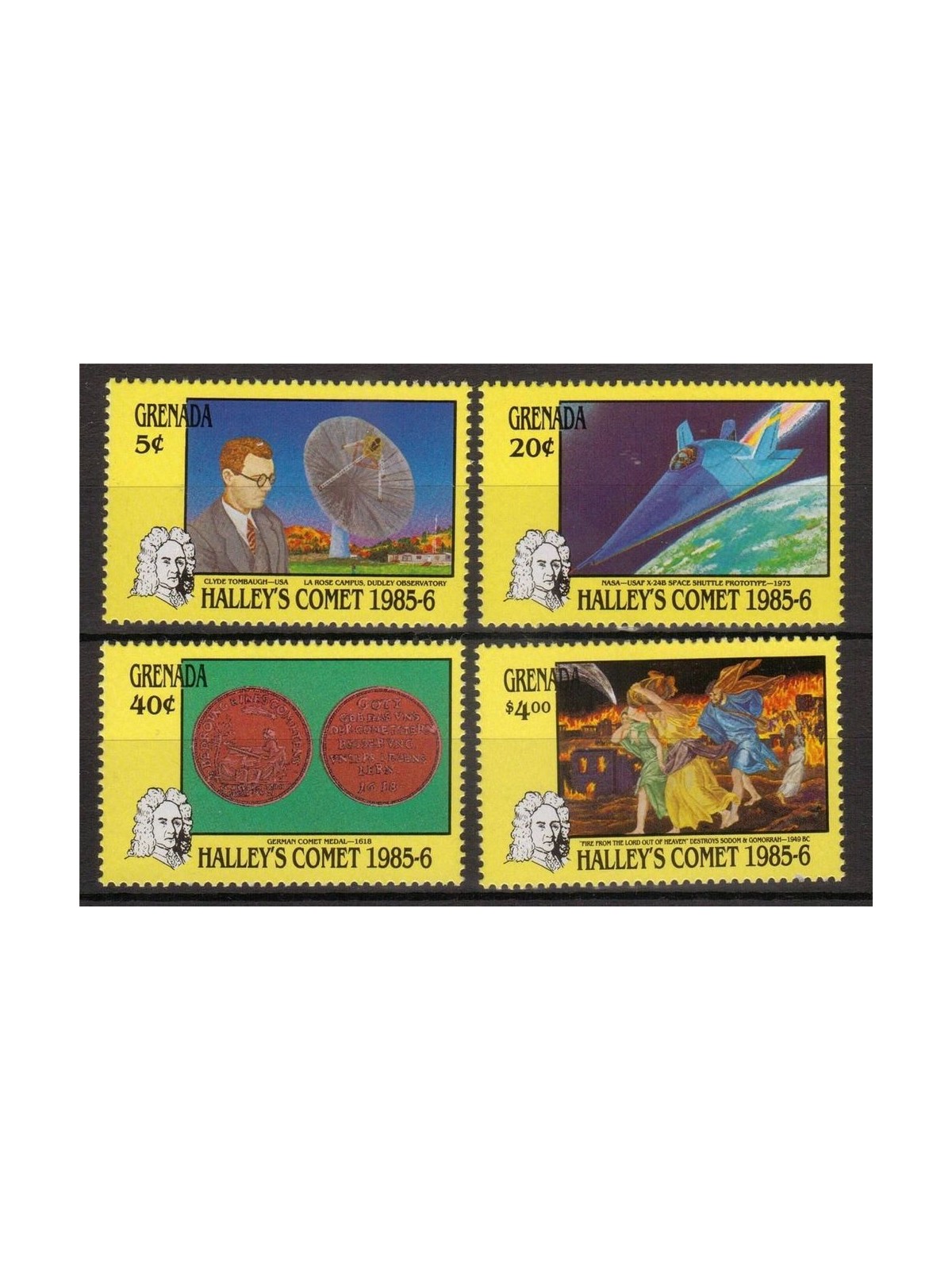 GRENADA 1986 Halley's Comet 4v MNH**