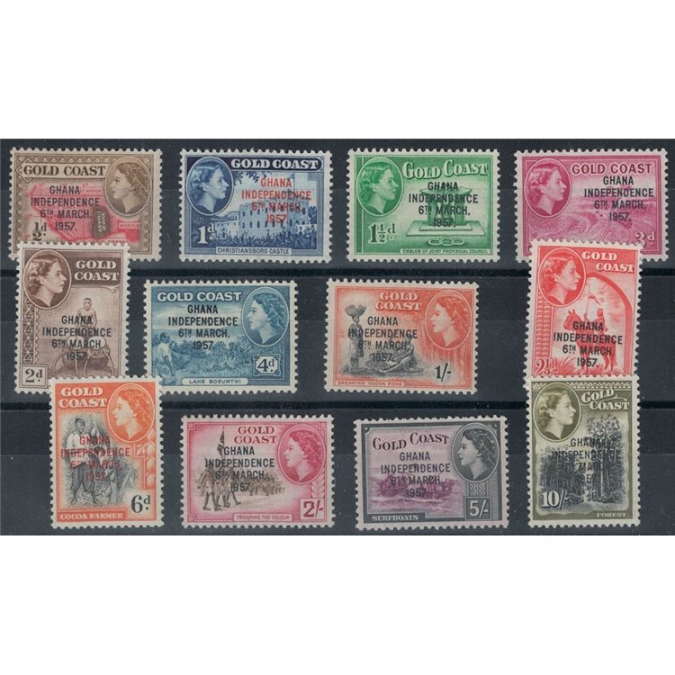 GOLD COAST 1957 Serie ordinaria 12v MNH**